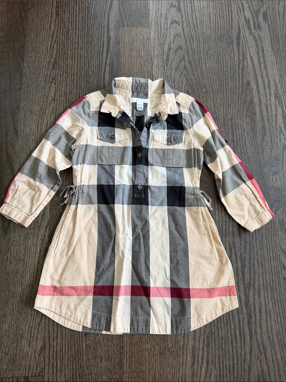 Burberry Children Button-Front Check Shirt Dress - size 5 - Picture 1 of 12